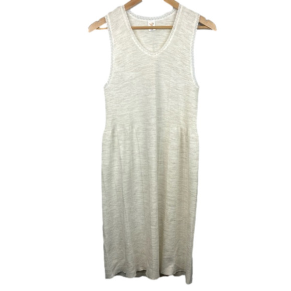 INTIMO • Italian Wool Blend Cottage Core Sleeveless Knit Dress - Picture 1 of 9